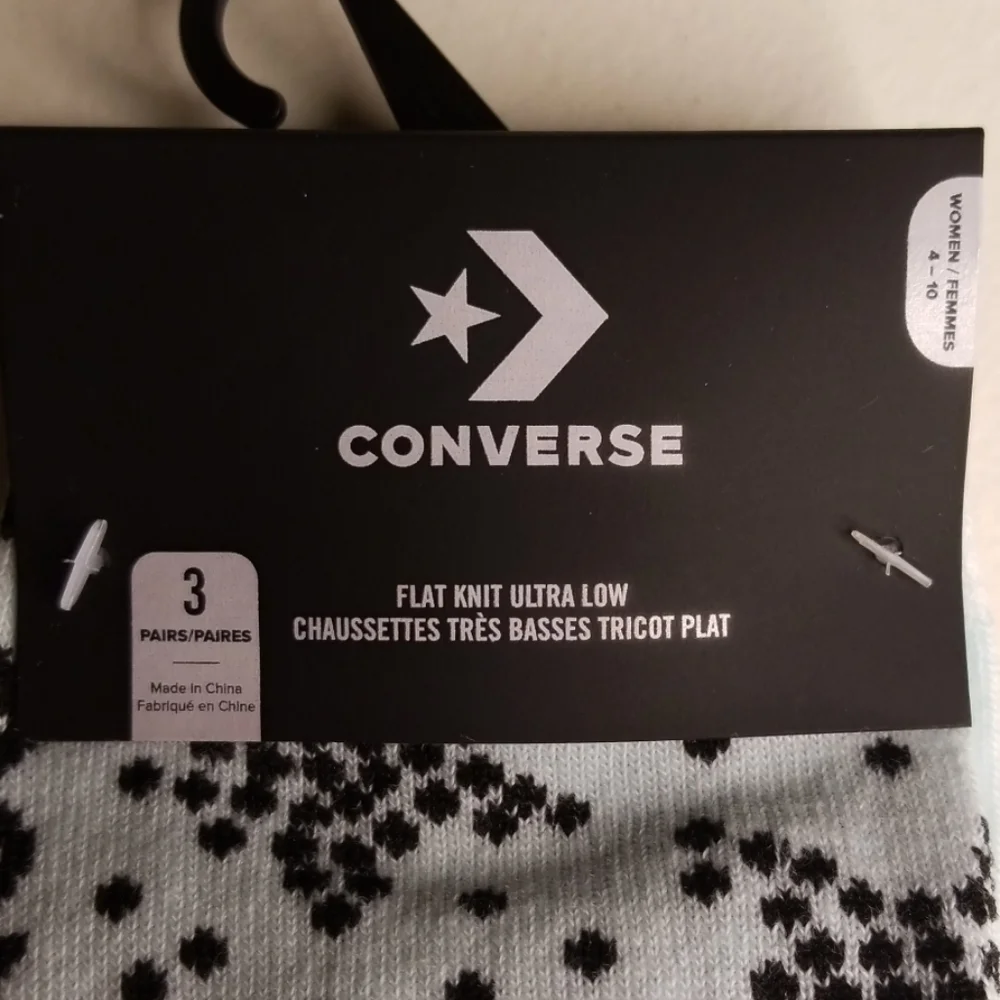 Converse 3Pairs Flat Knit Ultra Low Socks